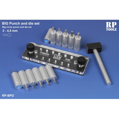 BIG Punch & Die tool set,2 to 4.5 mm.