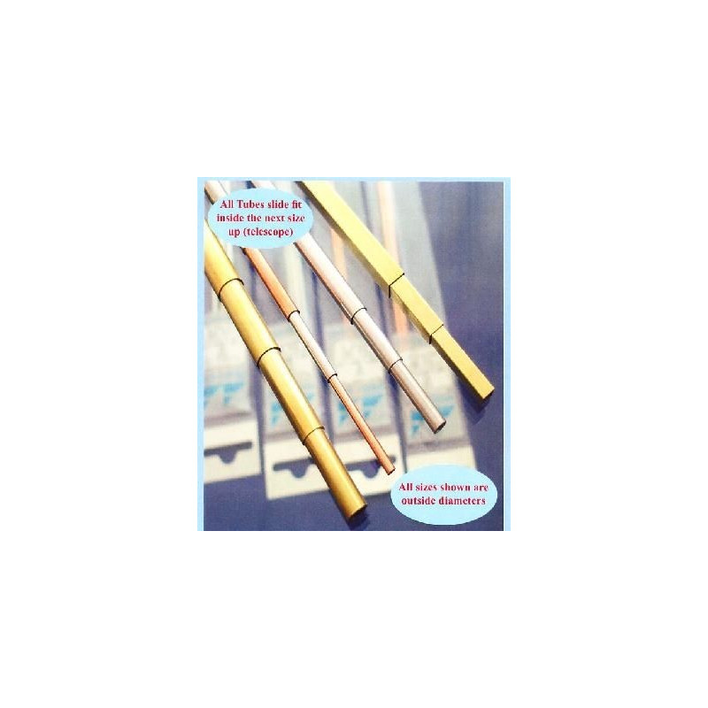 TUBO DE ALUMINIO 5X0.45x4.1mm. interior (2 PIEZAS) 305 MM.