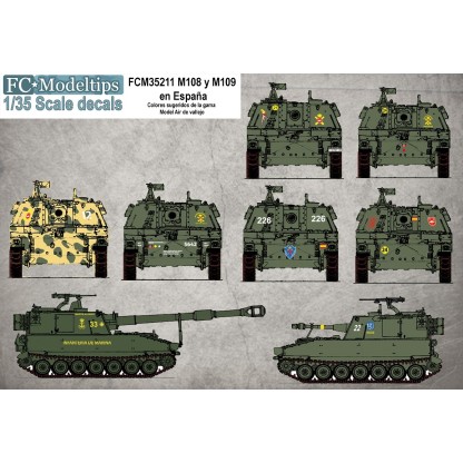 M-108 y M-109 en España, calcas 1/35