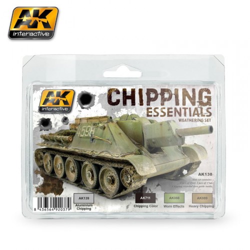 AK138 CHIPPING ESSENTIALS WEATHERING SET