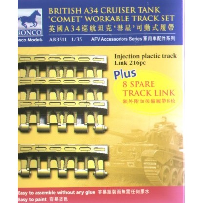 CADENAS PARA A34 COMET 1/35 BRONCO