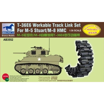 T-36E6 Workable Track Set For M-5/M-8 Stuart 1/35