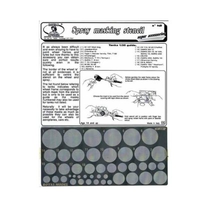 Spray masking stencil