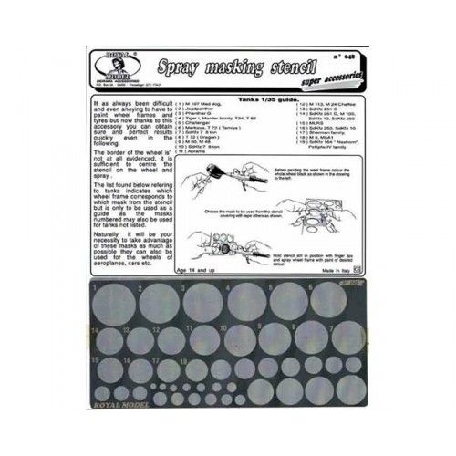 Spray masking stencil