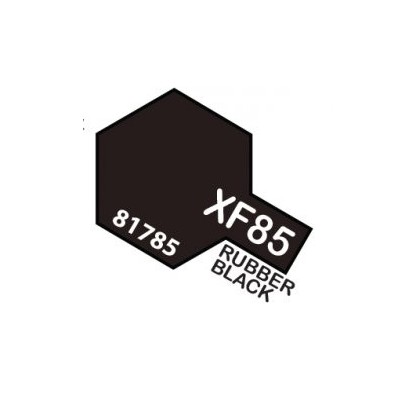 PINTURA ACRILICA XF-85, NEGRO GOMA 10ML.