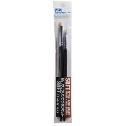 Mr. Weathering Brush Set SOFT (Large & Small)