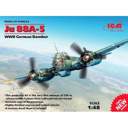 Junkers Ju-88A-5 WWII German Bomber (100% new molds) 1/48