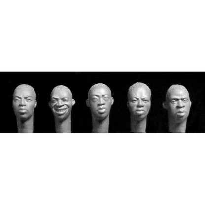 5 heads Sub Saharan Africans 1/35