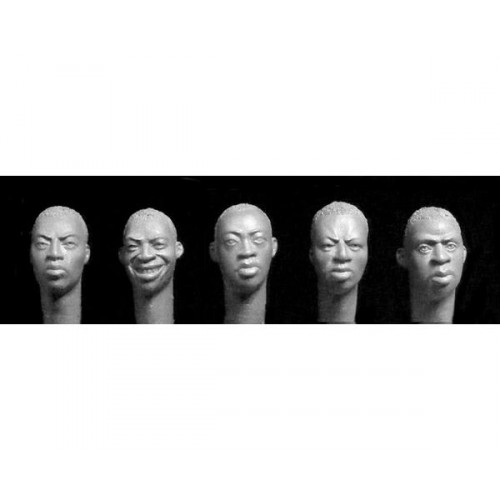 5 heads Sub Saharan Africans 1/35