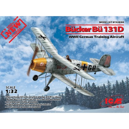 Bucker Bu-131D WWII German Training Aircraft (100% new molds) 1/32