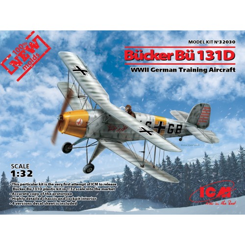 Bucker Bu-131D WWII German Training Aircraft (100% new molds) 1/32
