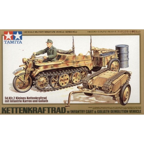 Sd.Kfz.2 Kettenkrad with Goliath Infantry Cart 1/48
