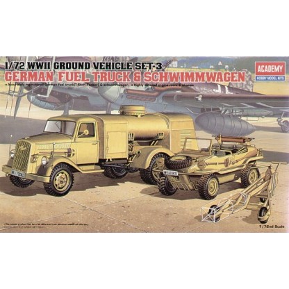 WWII German Fuel Truck and Schwimwagen 1/72