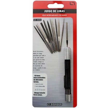 Juego 10 Limas Intercambiables con Mango, 115 mm. largo