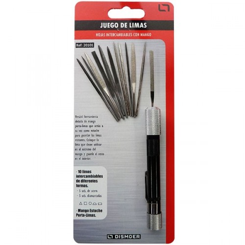 Juego 10 Limas Intercambiables con Mango, 115 mm. largo