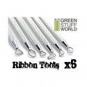 6x Mini Ribbon Sculpting Tool Set