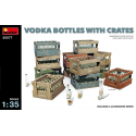 Vodka and Schnapps bottles and transportation/packaging crates 1/35