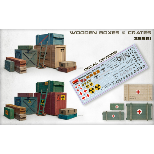 Wooden boxes and crates 1/35