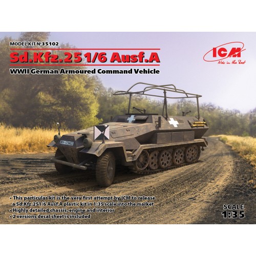 Sd.Kfz.251/6 Ausf.A WWII German Armoured Command Vehicle 1/35