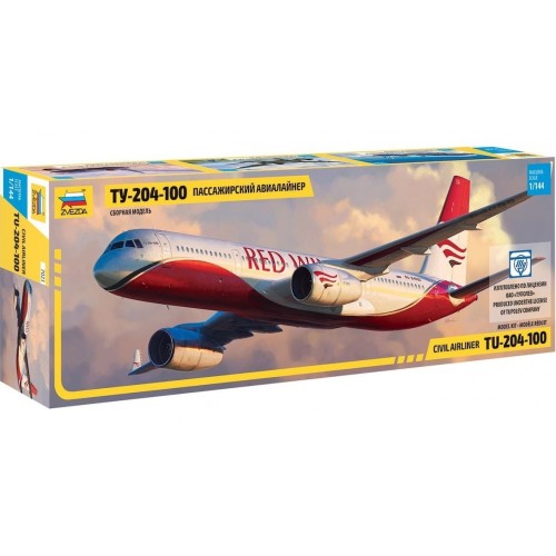 Passenger Airliner Tupolev Tu-204-100 1/144
