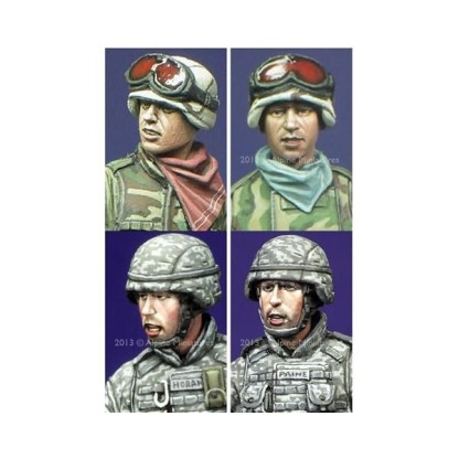 Modern US Infantry Heads 1/35