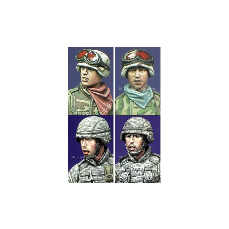 Modern US Infantry Heads 1/35