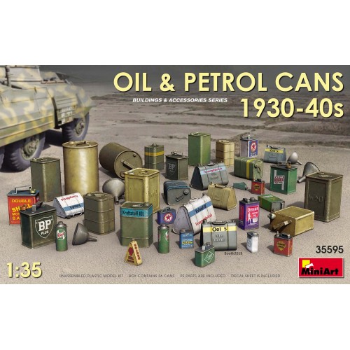 Oil and petrol cans from the 1930-40s. 1/35