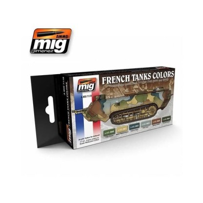 SET COLORES DE CAMUFLAJES FRANCESES DE LA 1GM Y 2GM