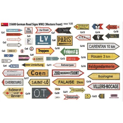 GERMAN ROAD SIGNS WW2 (FRANCE 1944) 1/35 2