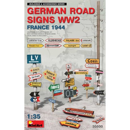 GERMAN ROAD SIGNS WW2 (FRANCE 1944) 1/35