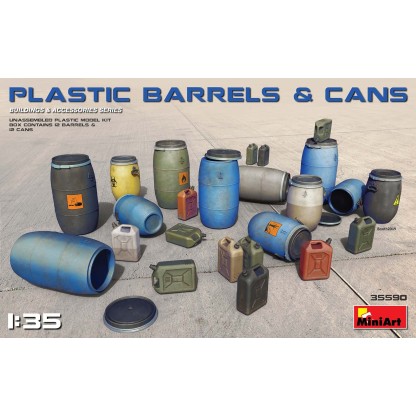 PLASTIC BARRELS & CANS 1/35