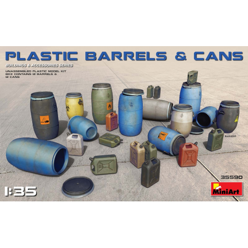 PLASTIC BARRELS & CANS 1/35