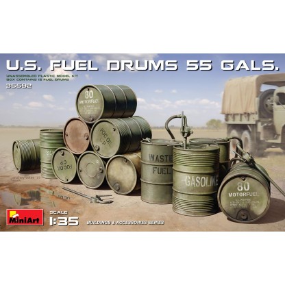 U.S. FUEL DRUMS 55 GALS. 1/35