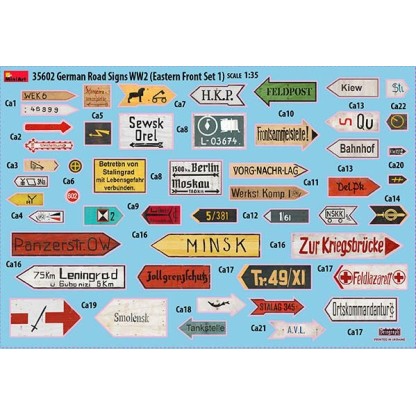 GERMAN ROAD SIGNS WW2 (EASTERN FRONT SET 1) 1/35 2