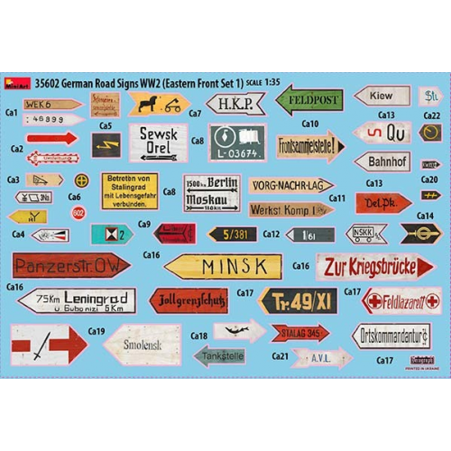 GERMAN ROAD SIGNS WW2 (EASTERN FRONT SET 1) 1/35