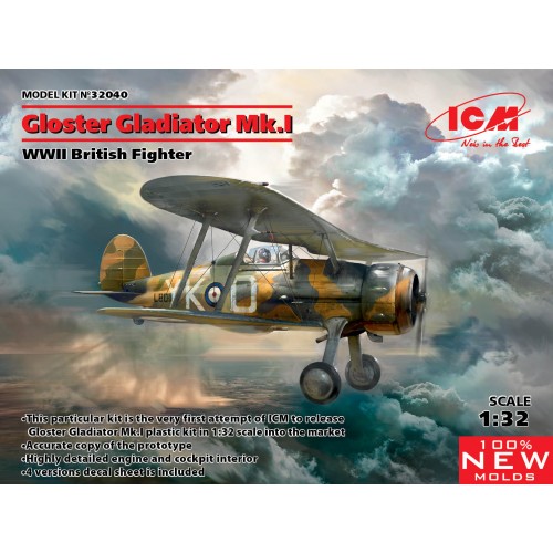 Gloster Gladiator Mk.I WWII British Fighter 1/32