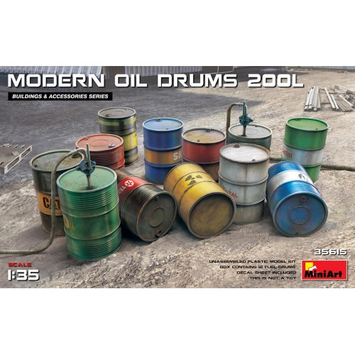 FUEL & OIL DRUMS Modern 1/35