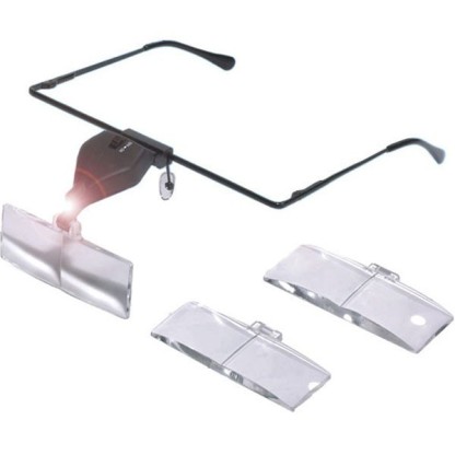 GAFAS CON 3 LUPAS 1.5-2.5-3.5 Y LED