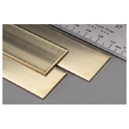 TIRA DE LATON 25X0,4 MM. X 305 MM. LARGO, 3 PIEZAS