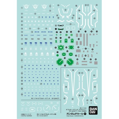 GUNDAM DECAL 117 RG OO QANT 1/144