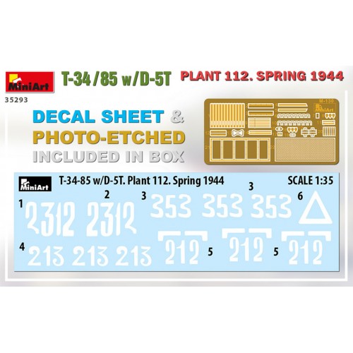 MiniArt T-34-85 w/D-5T Plant 112 Spring 44