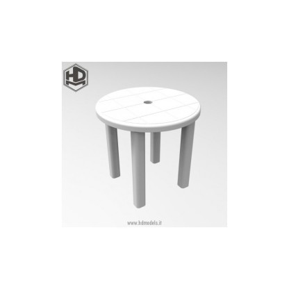 Mesa redonda de plástico 1/35