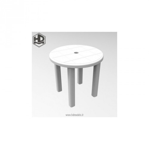 Mesa redonda de plástico 1/35