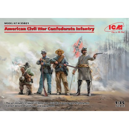 American Civil War Confederate Infantry (100% new molds) 1/35