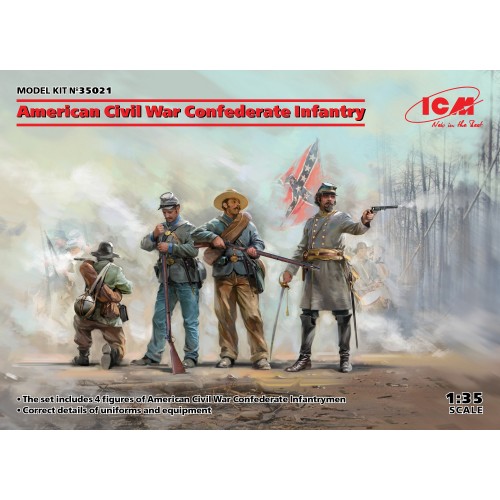 American Civil War Confederate Infantry (100% new molds) 1/35