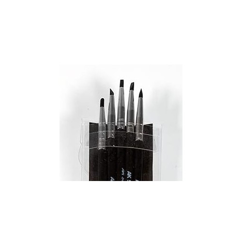 SILICONE BRUSHES HARD TIP SMALL (5 SILICONE PENCILS)