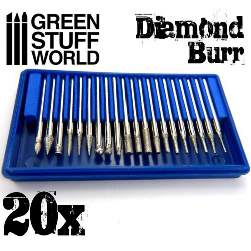 Diamond Burr Set with 20 tips