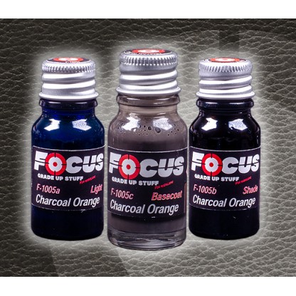 Charcoal Orange Leather Focus Paint Set F-1005