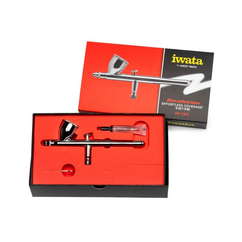 Iwata Revolution HP-CR3 Gravity Feed Dual Action Airbrush 0,3 MM.