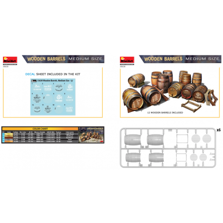 WOODEN BARRELS. MEDIUM SIZE 1/35